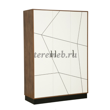 Шкаф 3-х дверный Гамма 54.12 (таксония/белый) - фото товара, ракурс 1