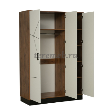 Шкаф 3-х дверный Гамма 54.12 (таксония/белый), цена 22550 руб. - фото товара, ракурс 2