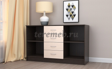 Комод Кэт-7 2 створки, 4 ящика, цена 8500 руб. - фото товара, ракурс 2