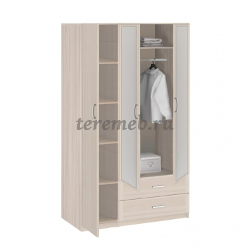 Шкаф 3-х дверный с я щиками Лотос 8.032z с зеркалом - фото товара, ракурс 1