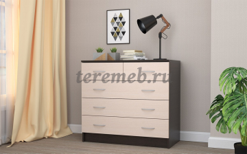 Спальня Кэт-7 вариант 2, Материалы: ЛДСП; ПВХ; ДВП;, Зеркало; Металл, Цвет: Венге/Дуб белфорт