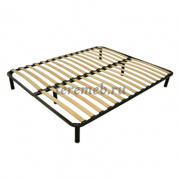 Кровать 1,6 Кэт-6 (2 спинки), Материалы: ЛДСП; МДФ; ПВХ, Цвет: Бодега светлый/Сандал белый