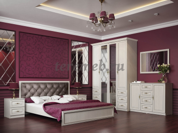 Кровать 1,6 Габриэлла 06.02-03 (вудлайн кремовый/сандал белый) - фото товара, ракурс 3