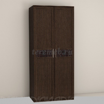 Шкаф 2-х дверный Кэт-4 (венге/кайман коричневый) - фото товара, ракурс 1