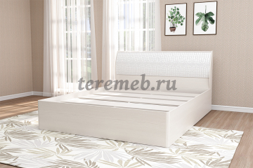 Кровать 1,6 Кэт-4 арт.001 М1 с настилом (бодега светлый/кайман белый) - фото товара, ракурс 1