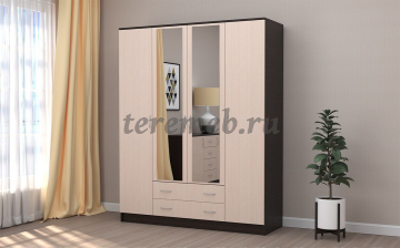 Шкаф 4-х дверный Кэт-7 - фото товара, ракурс 1