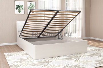 Кровать с подъёмным механизмом 1,6 Кэт-4 арт.033 (бодега светлый/кайман белый) - фото товара, ракурс 1