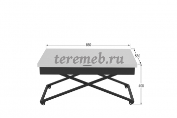 Стол-трансформер Андрэ Loft, Артикул СЖТ-1456, Размеры (ДхГхВ): в сложенном виде:, 850 х 550 х 400 мм, в разложенном виде I:, 850 х 550 х 740 мм, в разложенном виде II:, 1100 х 850 х 725 мм, в разложенном виде III:, 1100 х 850 х 385 мм