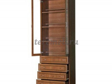 Библиотека Гарун вариант №17, Материалы: ЛДСП; МДФ; ПВХ; ДВП; Стекло; Металл, Цвет: Арктика, Дуб сонома, Венге/Дуб молочный