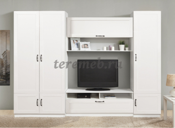 Шкаф 2-х дверный Классика 7.15, Материалы: ЛДСП; МДФ; ПВХ; ДВП; Металл, Цвет: Белый, Дуб сонома