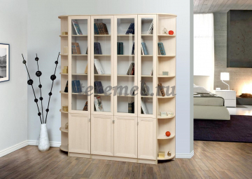 Шкаф комбинированный В-19 Оливия (вудлайн кремовый/аруша венге), Артикул КШ-1494, Размеры (ДхГхВ): 800 х 302 х 2396 мм