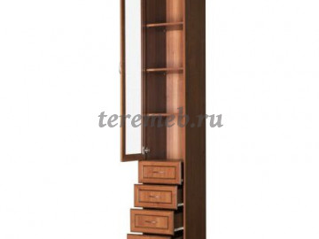 Шкаф для книг Гарун 205, Материалы: ЛДСП; МДФ; ПВХ; ДВП; Стекло; Металл, Цвет: Арктика, Дуб сонома, Венге/Дуб молочный