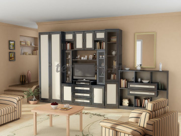 Шкаф для книг Гарун 201 правый, Материалы: ЛДСП; МДФ; ПВХ; ДВП; Стекло, Цвет: Арктика, Дуб сонома, Венге/Дуб молочный