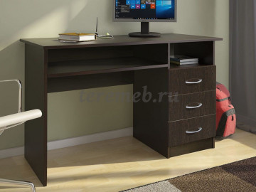 Стол письменный Бриз ЛДСП, Материалы: ЛДСП; ПВХ; ДВП; Металл, Цвет: Дуб белфорт, Дуб белфорт/Венге, Ясень шимо светлый, Венге