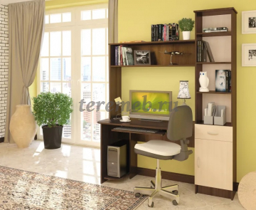 Стол компьютерный Интел-2 (бодега тёмный/бодега светлый) - фото товара, ракурс 1