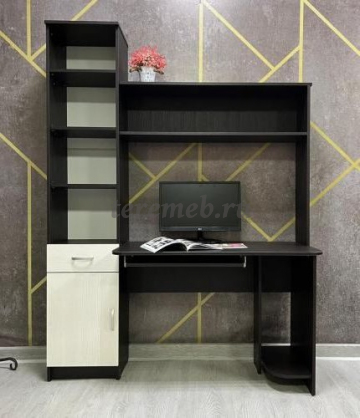 Стол компьютерный Интел-2 (бодега тёмный/бодега светлый), цена 11550 руб. - фото товара, ракурс 2