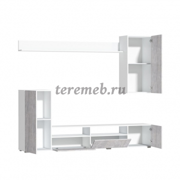 Стенка Аллегро вариант 2, Артикул С-1613, Размеры (ДхГхВ): верхняя часть:, 2130 х 350 х 922 мм, нижняя часть:, 2130 х 350 х 942 мм