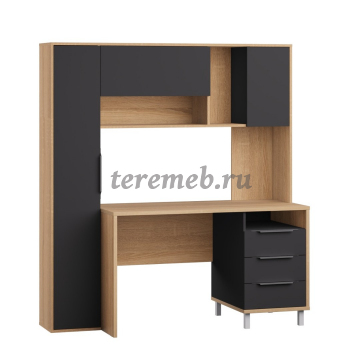 Стол компьютерный Комфорт 12.95 (дуб сонома/тёмно-серый) - фото товара, ракурс 1