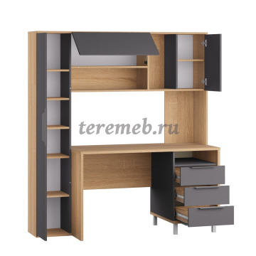 Стол компьютерный Комфорт 12.95 (дуб сонома/тёмно-серый), цена 20050 руб. - фото товара, ракурс 2