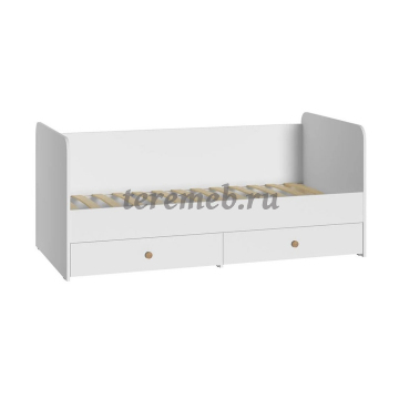 Детская Джастин вариант 2, Материалы: ЛДСП; ПВХ; ДВП; Дерево; Металл, Цвет: Дуб белый эксклюзив/Белый шагрень