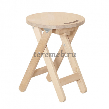 Табурет складной Кемп с ручкой (лак) - фото товара, ракурс 1