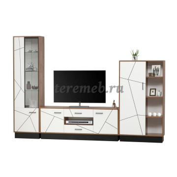 Стенка Гамма 1 (таксония/белый) - фото товара, ракурс 1