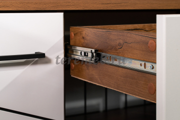 Стенка Гамма 1 (таксония/белый), Артикул СМ-1657, Размеры (ДхГхВ): 3008 х 362 х 2072 мм, ниша под ТВ:, 1600 х 362 х 1430 мм