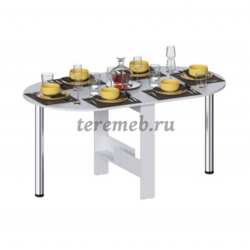 Стол-книжка СтК-12 (белый), Артикул С-1659, Размеры (ДхГхВ): в сложенном виде:, 864 х 148 х 740 мм, в разложенном виде:, 1532 х 864 х 740 мм