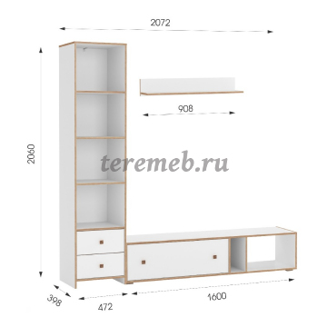 Стенка Дакота вариант 3, Производитель: Олимп-мебель, Страна: Россия