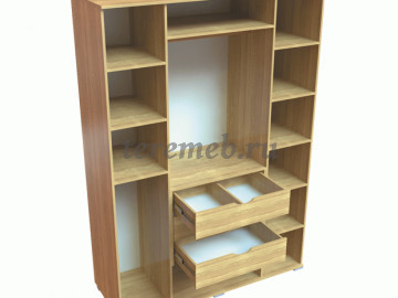 Шкаф 4-х дверный ШК-4/8 Дуб сонома Феникс, Артикул 2020382, Размеры (ДхГхВ): 1600 х 600 х 2252 мм