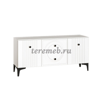 Стенка Валенсия вариант 3, Материалы: ЛДСП; МДФ; ПВХ; ДВП; Стекло; Металл, Цвет: Белый шагрень/Белый шагрень