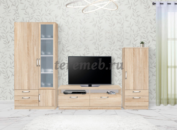 Шкаф Сонома 14.09, Материалы: ЛДСП; ПВХ; ДВП; Металл, Цвет: Белый, Дуб сонома