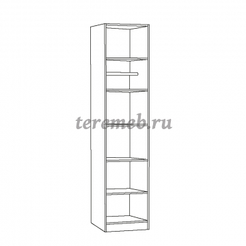 Шкаф 1-дверный Ливерпуль 13.27.01, цена 12650 руб. - фото товара, ракурс 2