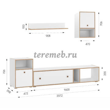Стенка Дакота вариант 6, Производитель: Олимп-мебель, Страна: Россия