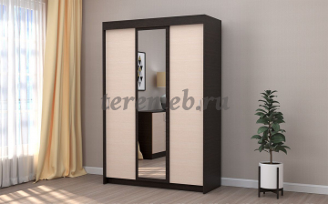 Шкаф-купе 015 Диал (венге/дуб белфорт) - фото товара, ракурс 1