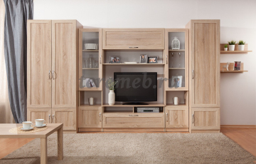 Полка навесная Классика 7.18, Материалы: ЛДСП; МДФ; ПВХ; ДВП; Металл, Цвет: Белый, Дуб сонома