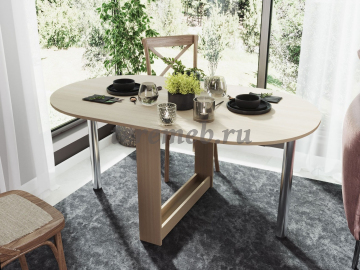 Стол-книжка СП-12 (дуб беленый), Материалы: ЛДСП; ПВХ; Металл, Цвет: Дуб белёный