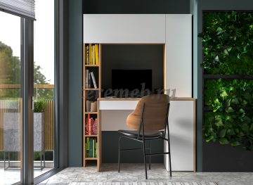 Стол компьютерный Комфорт 12.71 (дуб крафт золотой/белая аляска), цена 10750 руб. - фото товара, ракурс 2