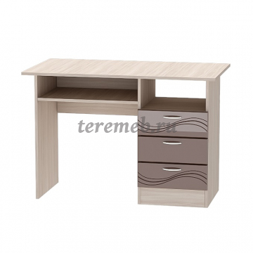 Стол письменный Бриз МДФ (волна, ясень шимо светлый/шоколад), Артикул 8580293, Размеры (ДхГхВ): 1100 х 600 х 750 мм