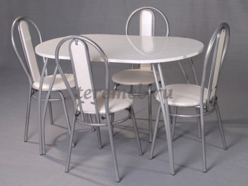 Стол обеденный на металлической опоре 1200х700, цена 6400 руб. - фото товара, ракурс 2