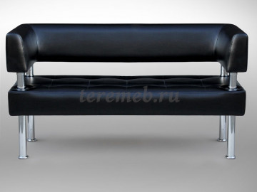 Диван Сантьяго ДС с подлокотниками, Материалы: Дерево; ЛДСП; ППУ;, Синтепон; Экокожа; Металл, Цвет: Белый, Ваниль, Бежевый, Бежевый перламутр, Бежевый перламутр/Тёмная бронза, Салатовый, Апельсин, Красный, Бронзовый крокодил, Венге/Ваниль, Венге, Чёрный крокодил, Чёрный