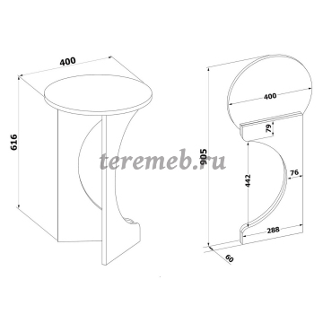 Стол журнальный складной СЖ-7 Сокол (венге), Артикул СЖ-2015, Размеры (ДхГхВ): 400 х 400 х 616 мм