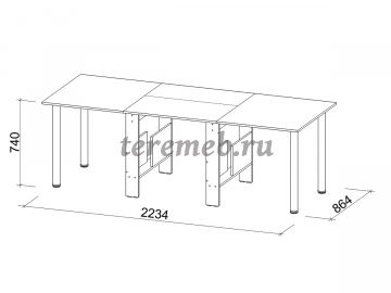 Стол-книжка СтК-22 (дуб молочный), Материалы: ЛДСП; ПВХ; Металл; Пластик, Цвет: Дуб молочный