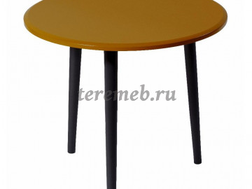 Стол журнальный Манхэттен, Материалы: МДФ; Дерево, Цвет опор: Чёрный сатин, Цвета столешницы: Белый, Дуб сонома, Грецкий орех, Карри, Базилик