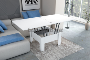 Стол-трансформер Диал (белый) - фото товара, ракурс 1