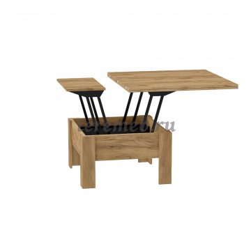 Стол-трансформер Диал (дуб крафт золотой), Артикул СЖТ-2049, Размеры (ДхГхВ): в сложенном виде:, 860 х 860 х 442 мм, в разложенном виде:, 1720 х 860 х 783 мм