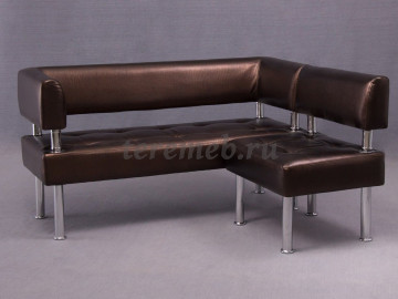 Диван угловой Сантьяго, Материалы: Дерево; ЛДСП; ППУ;, Синтепон; Экокожа; Металл, Цвет: Белый, Ваниль, Бежевый, Бежевый перламутр, Бежевый перламутр/Тёмная бронза, Салатовый, Апельсин, Красный, Бронзовый крокодил, Венге/Ваниль, Венге, Чёрный крокодил, Чёрный