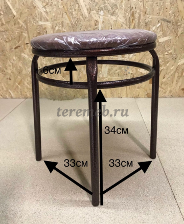 Табурет Престиж (антик медный), Артикул Т-2072, Размеры (ДхГхВ): 380 х 380 х 460 мм