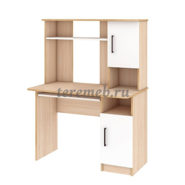 Стол компьютерный Интел-15 (дуб сонома/белый) - фото товара, ракурс 1