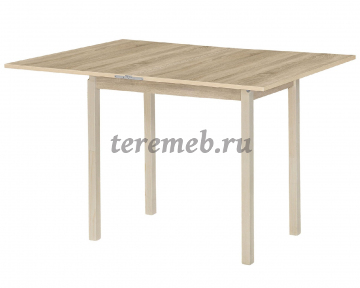 Стол обеденный Раскладной прямая нога ЛДСП, Материалы: ЛДСП; ПВХ; Дерево, Цвета корпуса: Снег, Лак, Орех, Венге, Цвета столешницы: Ясень шимо светлый, Дуб сонома, Венге